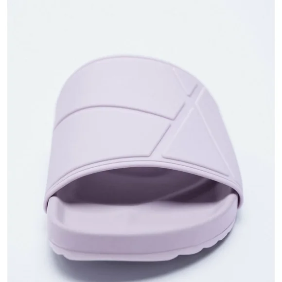 NWT ZARA LOW HEEL SANDALS in Mauve - Picture 5 of 6